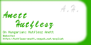 anett hutflesz business card